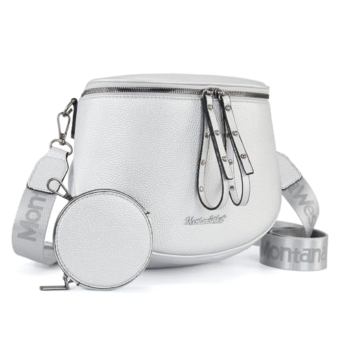 Image of Montana West Crossbody Bag for Women, Large Bum Bag Purse Soft Vegan Leather Travel Fanny Pack with Coin Purse