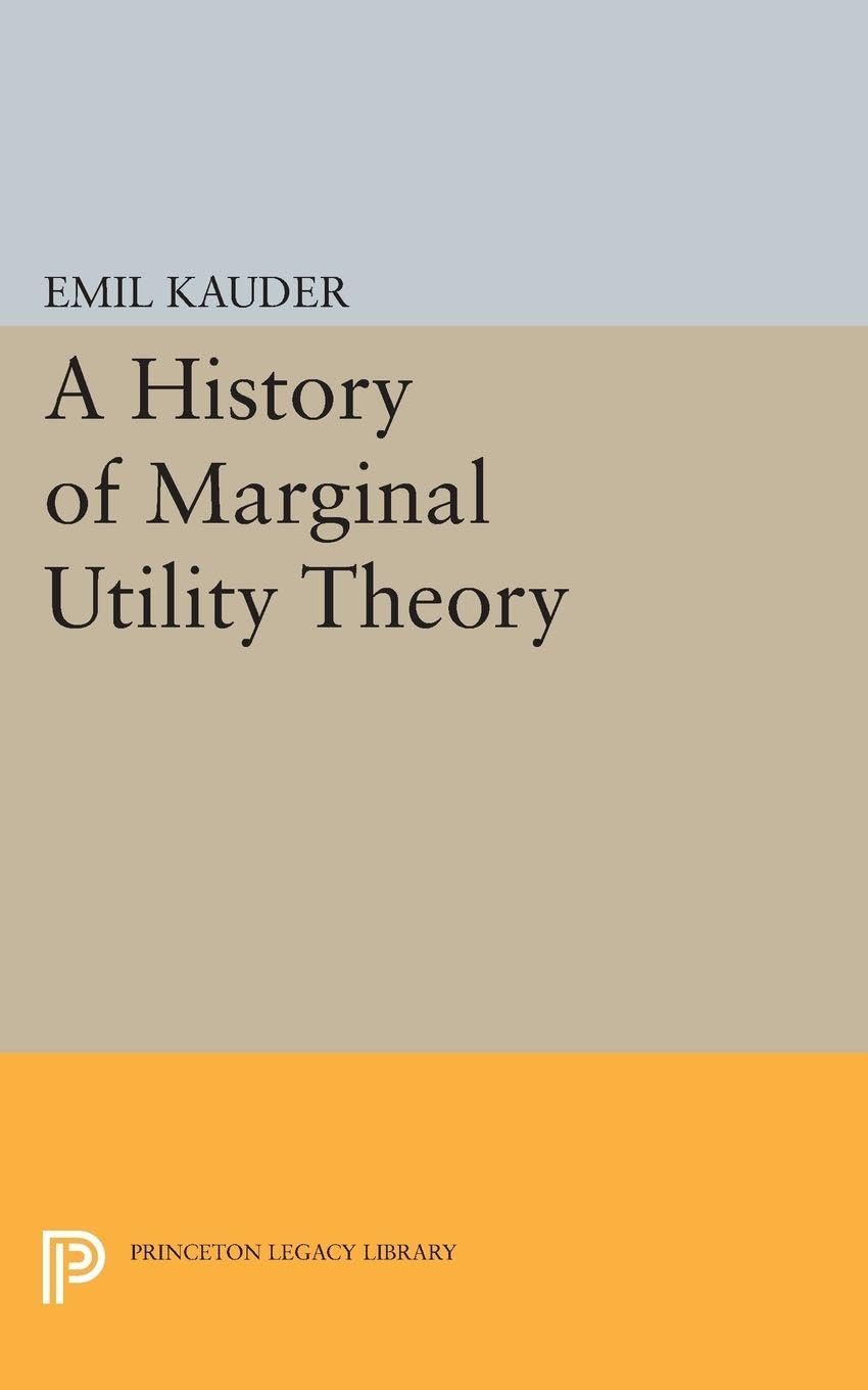 History of Marginal Utility Theory (Princeton Legacy Library): 2238