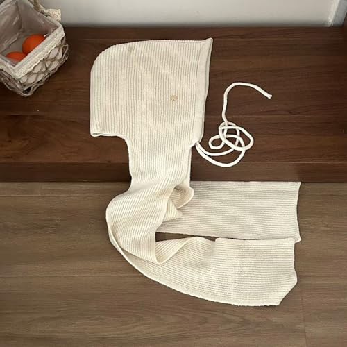 Bufanda de punto 2 en 1 chal con capucha mujer cuello punto diario 3
