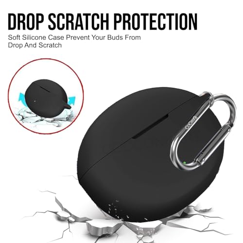 Image of Soft Silicone Case Cover for OnePlus Nord Buds 3 | 3 Pro with Hygiene Kit (Black)