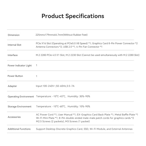 Docking station GPU externa PCIe x16 compatible con Beelink GTi12 y GTi14 para arquitectos 7