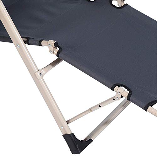 Chaise longue jardin métal pliante et lit de soleil 3 positions