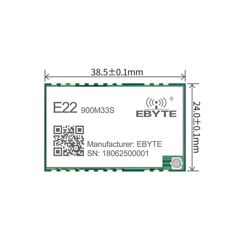 Lora SPI Wireless-Modul, 868 MHz, 915 MHz, SX1262, E22-900M33S, 2 W, lange Distanz, 16 km PA+LNA Low Power Lora RF Transceiver