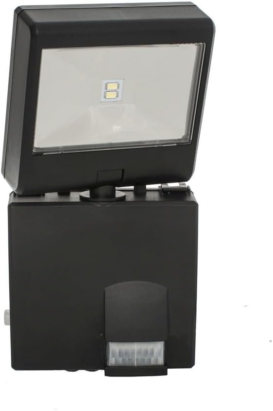 Maxsa 44311 Motion-Activated Security Spotlight, Solar-Powered Durable Outdoor Light. Low Profile, Black