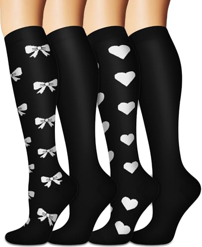 Image of Sooverki Compression Socks for Women and Men Circulation (3 /4 Pairs) is Best Support for Running Athletic Cycling Hiking