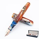 Conklin 1898 Fountain Pen, Misto Orange - Flex Nib | Luxury Writing Instrument with Unique Resin Blend | JoWo Stainless Steel Nib Made in Germany | Ideal for Pen Enthusiasts