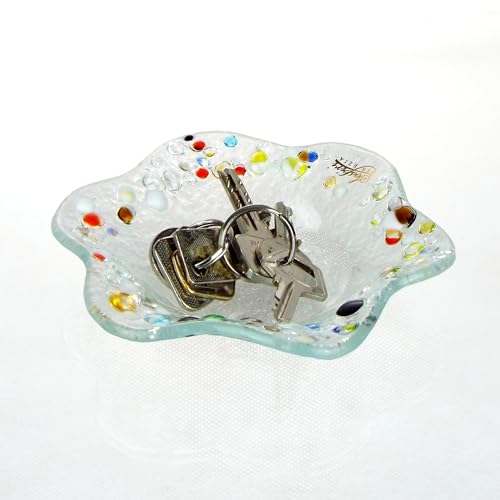 Sospiri Venezia, Small Murano Glass Flower Bowl Decorated by Hand. Home Ornament - Image 2
