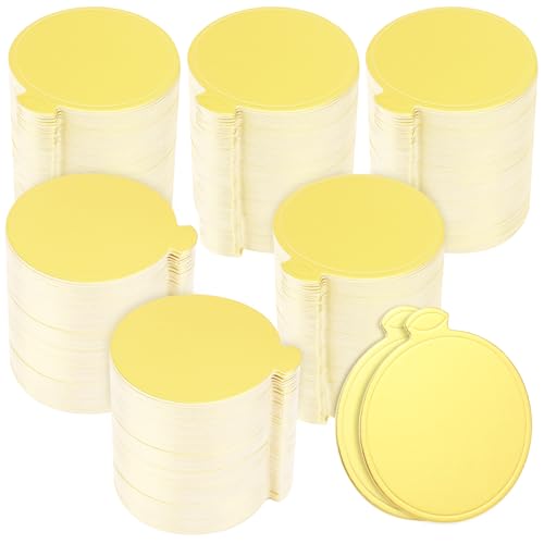 IHDYPPEW 600 PCS 3.5 inch Mini Cake Boards, Premium Round Golden Mousse Cake Boards, Versatile Cupcake Bases & Dessert Displays, Perfect for Parties and Special Occasions