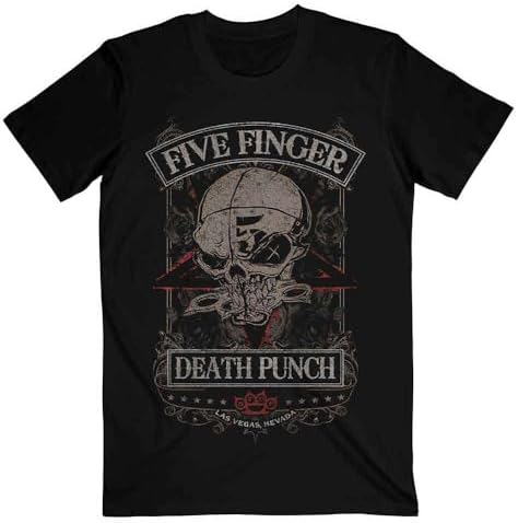 Five Finger Death Punch T Shirt Wicked Band Logo Official Mens Black Size XL