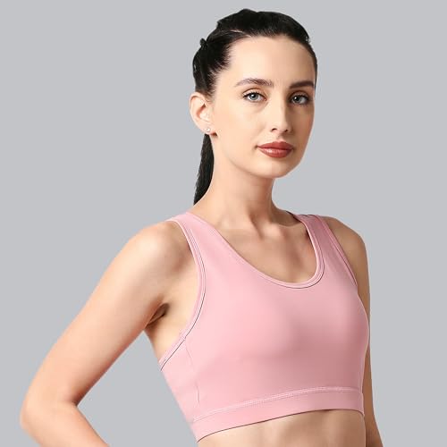 Image of SOIE Women's Medium Impact Quick Dry Padded Racerback Printed Athleisure Sports Bra