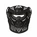 Tenoburian Tactical Airsoft Mask with Lens Goggles, Neck Protection Full Face Mask for CS Movie Props Paintball Cosplay