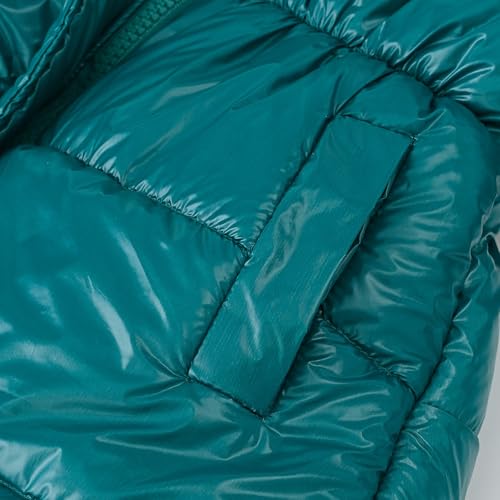 Image of Teen Kids Leather Puffer Jackets Winter Waterproof Fleece Lined Down Coats Boys Girls Padded Warm Quilted Outwear