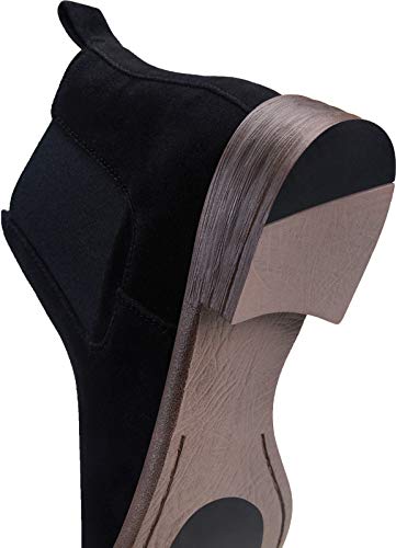 Jousen Men's Chelsea Boots Lightweight Casual Chukka Ankle Boots Classic Elastic Dress Boots for Men (AMY650A Black Suede 11)