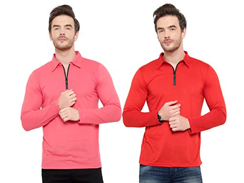 Image of Men's Full Sleeve Zip Collared Neck Pack of 2