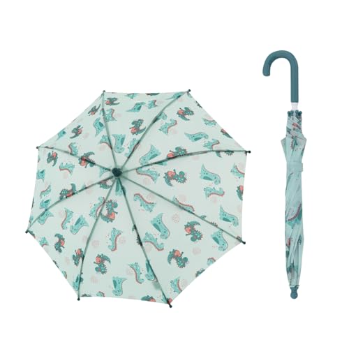 Doppler Kinderschirm Dino green I Kinderregenschirm I Regenschirm für...