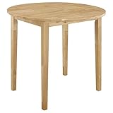 Coaster Home Furnishings 3-Piece Round Wood Dining Room Set Drop Leaf Extension Table Ladder Back Side Chairs Upholstered Seat Cushions Beige and Natural 130006