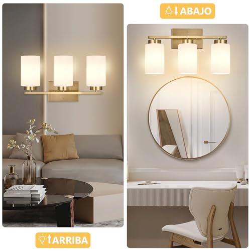 Recopilación de Lámparas para el espejo del cuarto de baño los 5 más buscados. 8 Imagen adicional