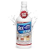 SEE-IT! Grout & Tile Deep Cleaner Brightener & Heavy-Duty Stain Remover Acid-Free Safe for Ceramic, Porcelain...
