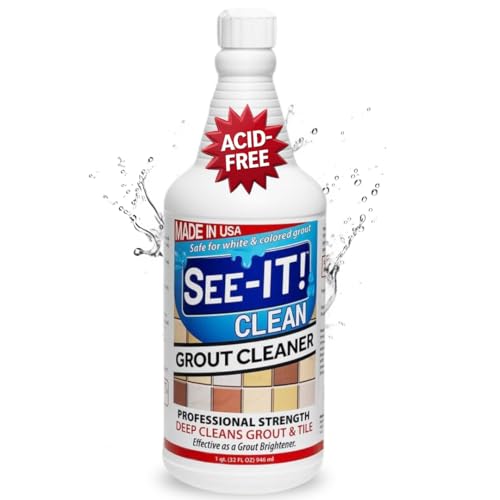 Grout & Tile Deep Cleaner Brightener & Heavy-Duty...