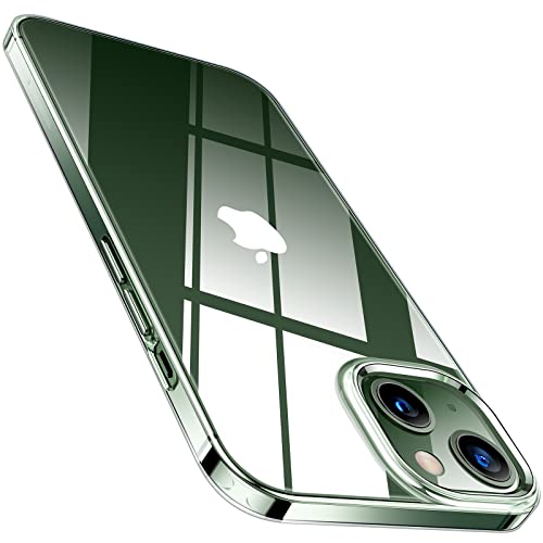 TORRAS Crystal Clear for iPhone 13 Case, Non-Yellowing Slim Fit Ultra-Thin for iPhone 13 Phone Case, Flexible Rubber Silicone Shockproof for iPhone Case 13, Crystal Clear