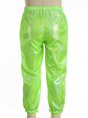 Kids Boys Girls Shiny Metallic Harem Pants Elastic Waistband Jazz Dance Trousers Loose Casual Hippy Sweatpants4