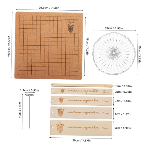 Tablero Macramé de Corcho kit completo para bordado nudos y artesanías 3