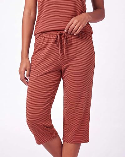 Image of Real Essentials 2 Pack: Women's Tank Top & Capri Pajama Set - Super-Soft Sleeveless Summer Loungewear (Plus Size Available)