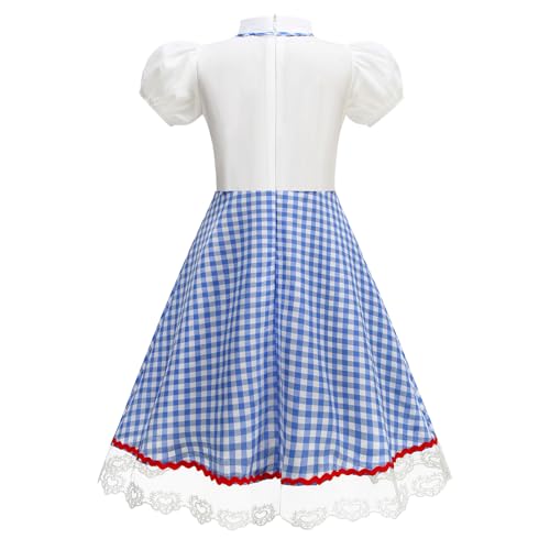 Disfraz de cuadros azules para niñas miniatura 3