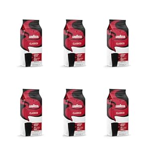 Lavazza Classico Ground Coffee Blend, Medium Roast, 12-Ounce Bags (Pack of 6) , Value Pack, Rich Flavor with Notes of Dried Fruit – Packaging May Vary