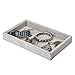 Yerwal Jewelry Tray, Velvet Jewelry Tray Showcase Display Organizer for Ring Earring Necklace Pendants Bracelet (Grey)