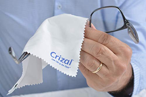 Crizal Microfiber Cleaning Cloth for Glasses, 4 Pack | The Best Microfiber Cleaning Clothes for Crizal Anti Reflective Coated Lenses and Eyeglasses Lenses