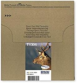 Epson T1306XL Stag Genuine High Yield Multipack, Eco-Friendly Packaging, 3-colours DURABrite Ultra Ink Cartridges