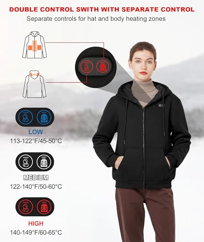 Wodesid RTPB-013 Heated Hoodie With Battery Pack 10000Mah Rechargeable thumb #2