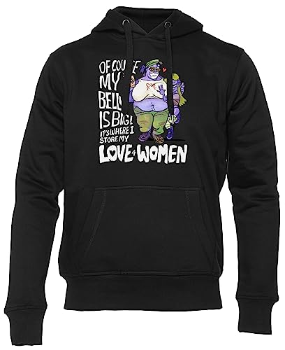 Sweat à Capuche Unisexe Big Lesbian Love noir manche longue pour homme et femme