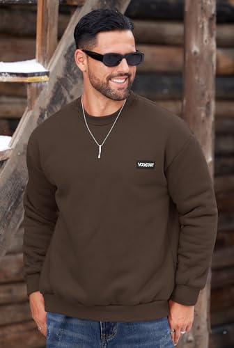 Men's Fleece Lined Sweatshirt Crewneck Sherpa Pullover Thermal Winter Shirts (S-XXL)2