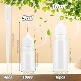 20 sztuk butelek z igłami, 5 ml/10 ml butelka dozująca, mała, pusta butelka