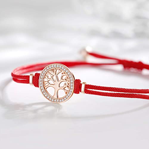 Jrêveinfini Tree of Life armband voor vrouwen meisjes 925 sterling zilver met geschenkdoos, handgemaakte touw armband… - Image 4