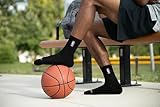 For Bare Feet NBA CLASSIC LOGOMAN Quarter Sock, Black, Size Large - Image 6