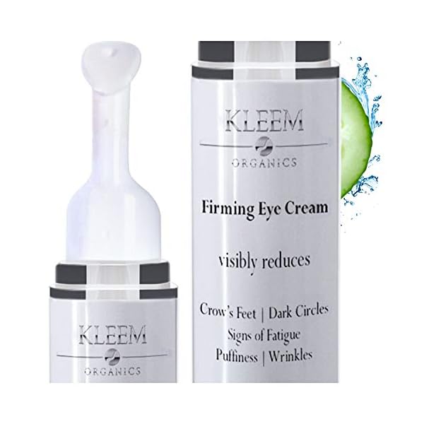 Kleem Organics Anti Aging Eye Cream - Reduces Dark Circles, Puffiness, Bags, Crow's Feet, Fine Lines & Sagginess