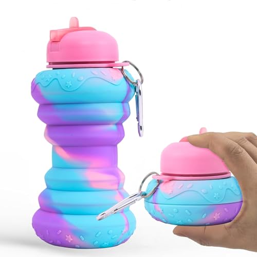 Image of TOPS SPOT Collapsible Silicone Water Bottle, BPA-Free Foldable Bottle