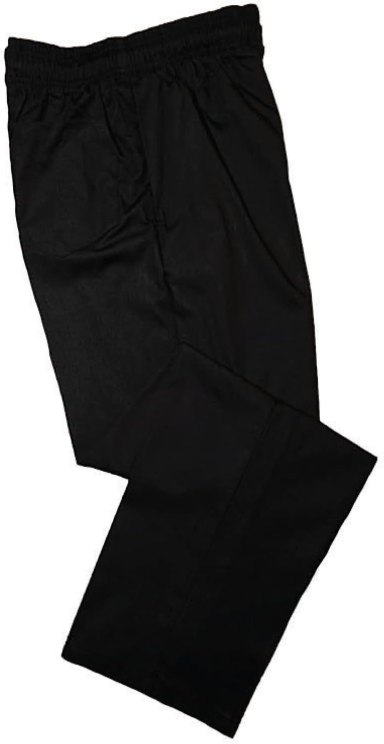 | Unisex Black Chef Trousers Full Elasticated Waist | Ideal for Everyday Use