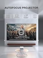 [Now with Netflix & 3600ANSI] 4K Smart Projector with WiFi and Bluetooth, Auto Focus & Keystone Mini Projector with Stand, Outdoor Home Theater Small Proyector for bedroom(white) — image 4