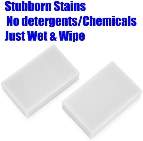 Magic Eraser Sponge for Walls  Magic Sponge for Stain & Mark Removal  White Magic Sponges for Cleaning Walls  Magic Cleaning Pad for Kitchen Household Cleaning  Melamine Sponge Pack of 2