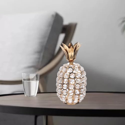Ananas décoratif cristal métal doré CANIGHT cadeau élégant - 7