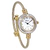 2Tone Gold Silver Cable Band Ladies Bangle Cuff Watch
