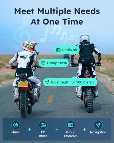 Image of ASMAX S1 Motorcycle Bluetooth Headset with Smart Voice Control, 1 Pack