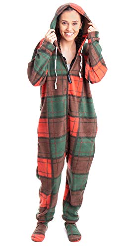 Image of Forever Lazy Footed Adult Onesies, One-Piece Pajama Jumpsuits for Men and Women, Unisex. with Detachable Feet.