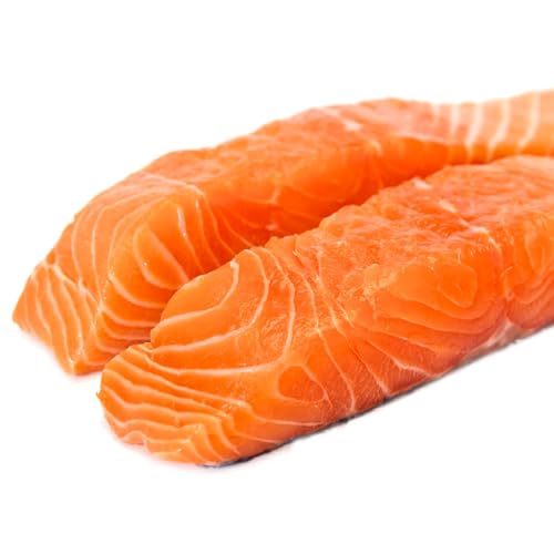 Fresh Atlantic Salmon Fillets, Skin-On, Sustainably Raised, 8-Ounce Portions, Rich in Omega-3s, America’s Favorite Fish (24 Pcs)