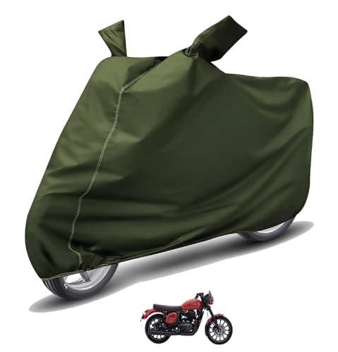 Image of Auto Hub Waterproof Bike Cover Compatible with Jawa 42 Dustproof, UV Protection Two Wheeler Bike Jawa 42 Cover - Green