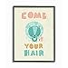 The Kids Room by Stupell Comb Your Hair Mod Lion Framed Giclee Texturized Art 16 x 20 Multi-Color